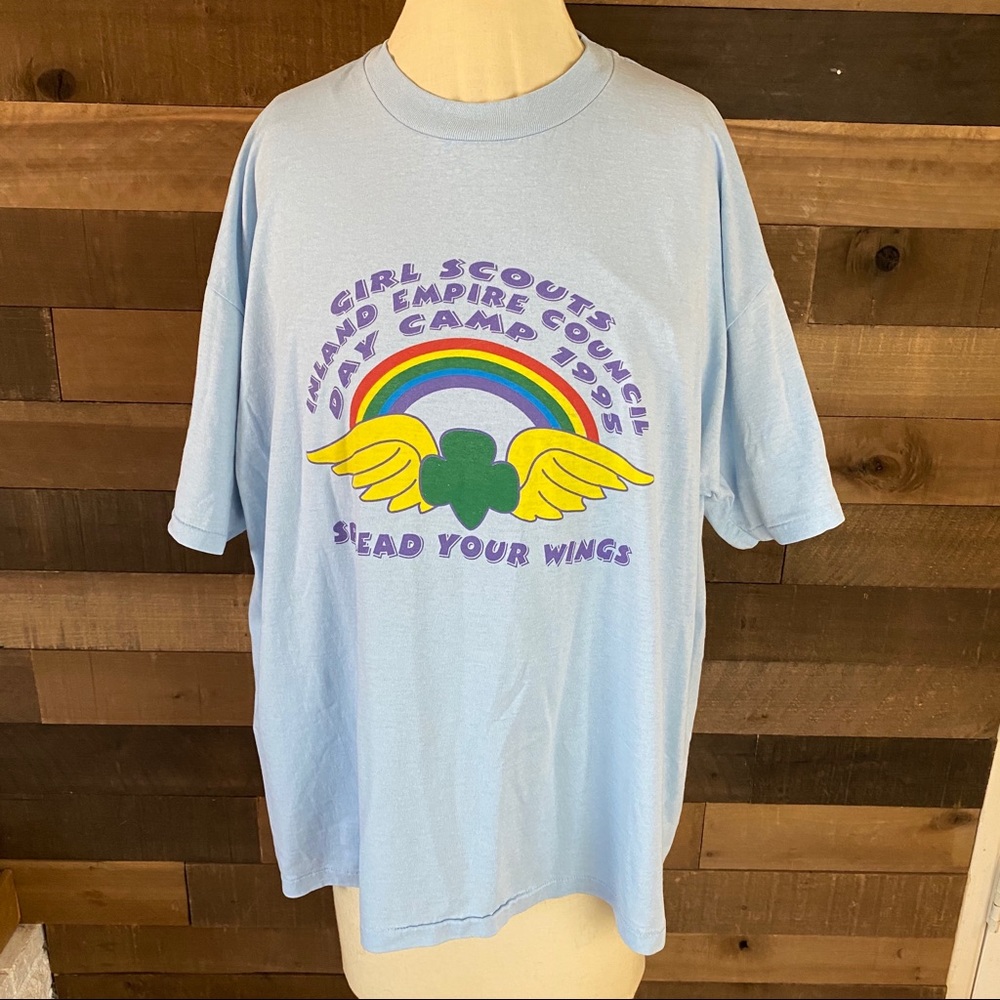 Girl Scouts light Blue T Shirt Adult Size Xl‎